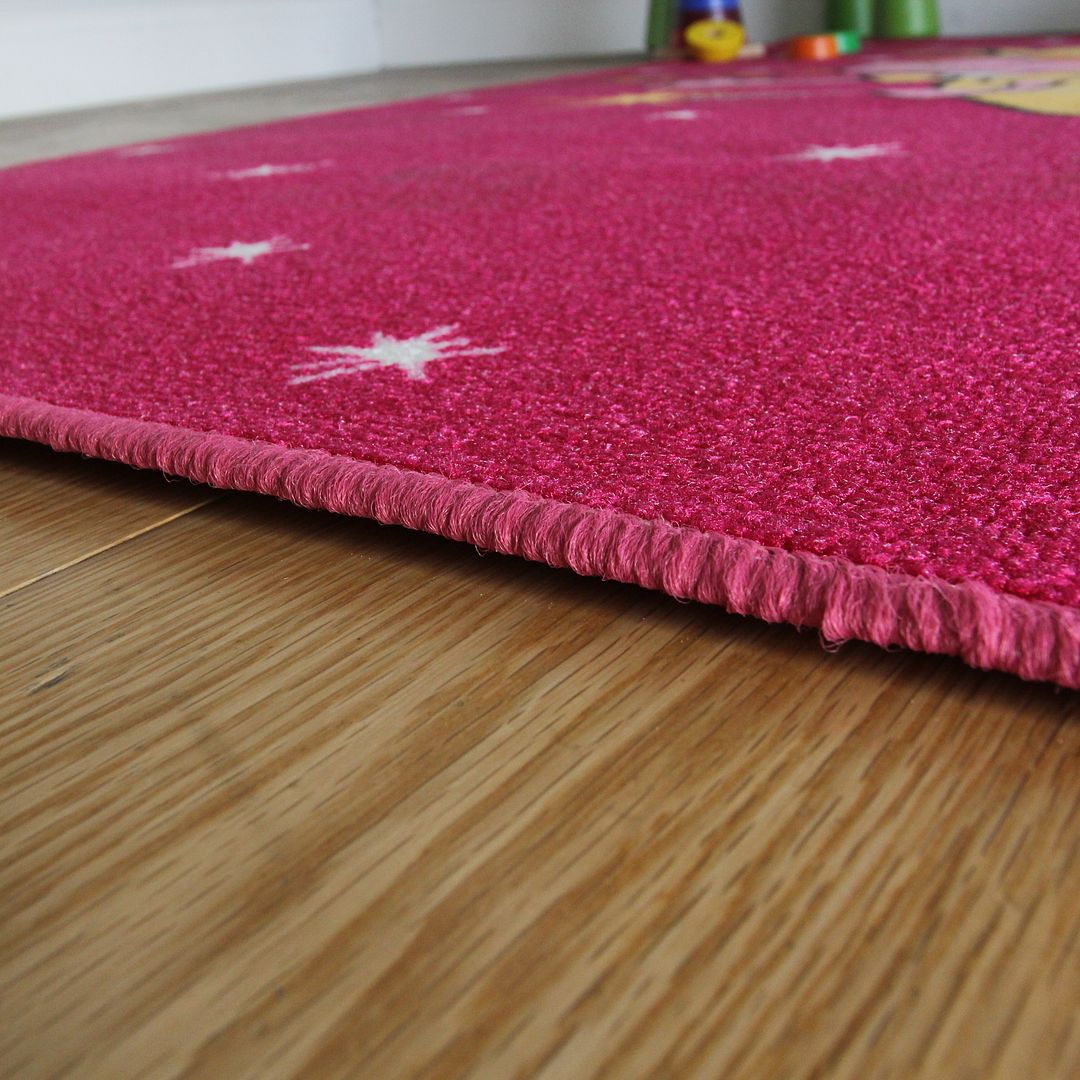 New Children Pink Rug Carpet Fairy Princess Girls Bedroom Carpet Kids